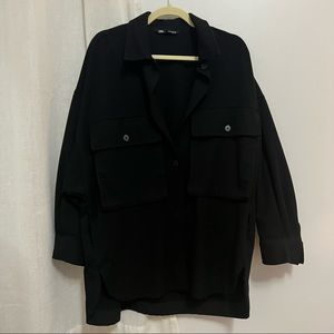 Zara Oversized Black Shacket